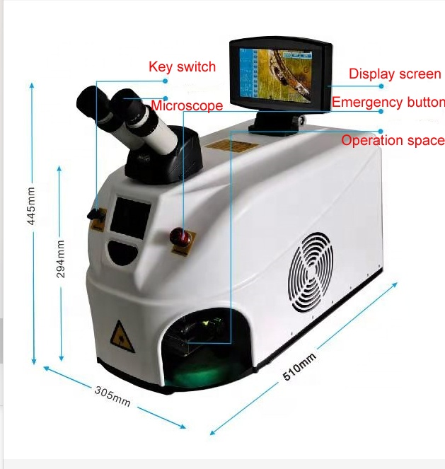 KEYILASER Laser Spot YAG Welding Machine 100W 200W Jewelry Welding Machine Gold Silver Platinum Soldering Machine