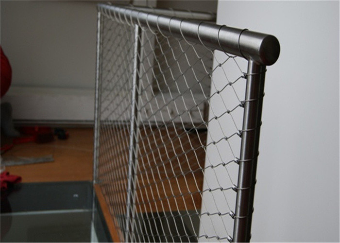 Flexible Protection Safety Stainless Steel Cable Net 30*30mm Erosion Resistant