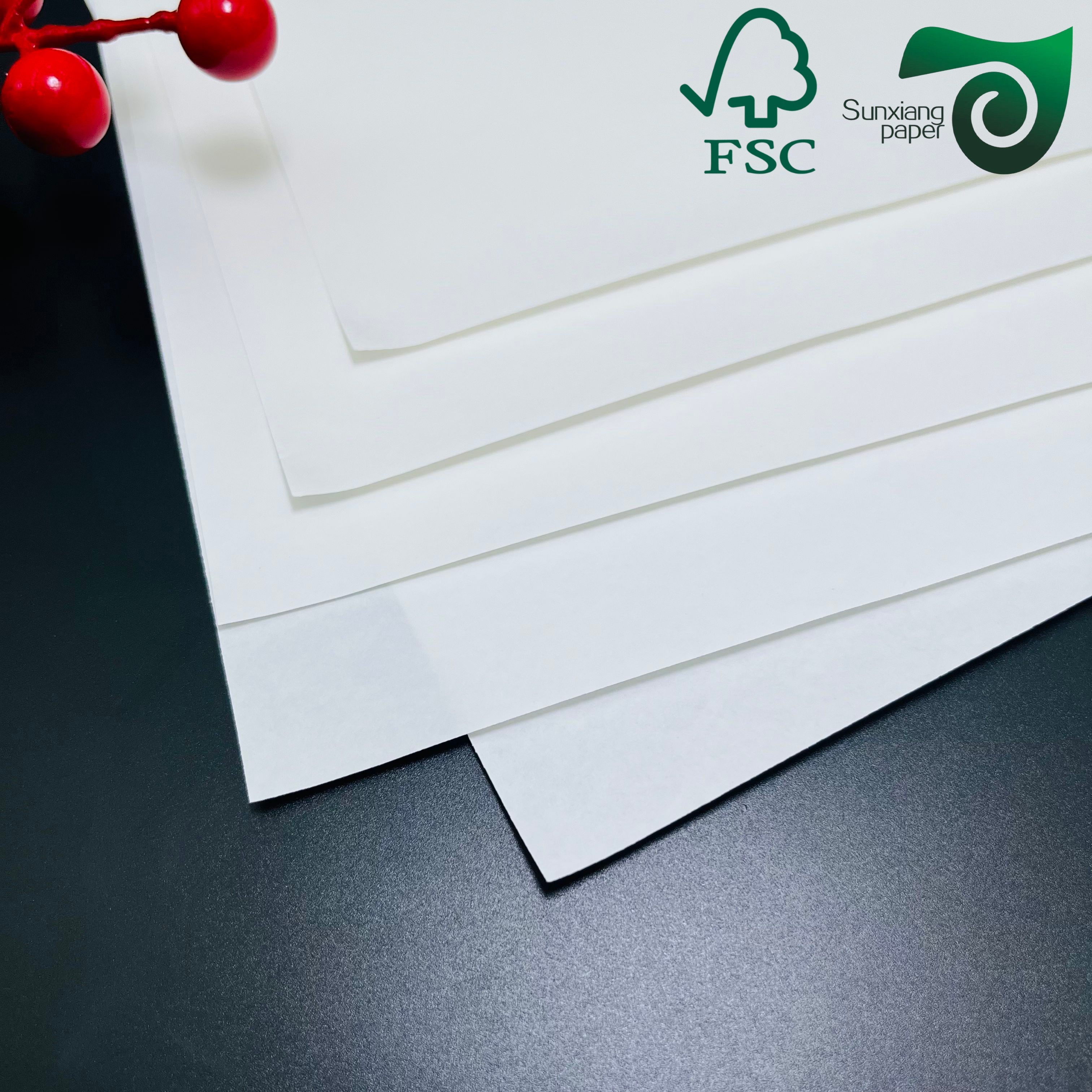 Premium Food Grade Bleached Wrapping Board High Stiffness Single Side Coated For Packing FSC