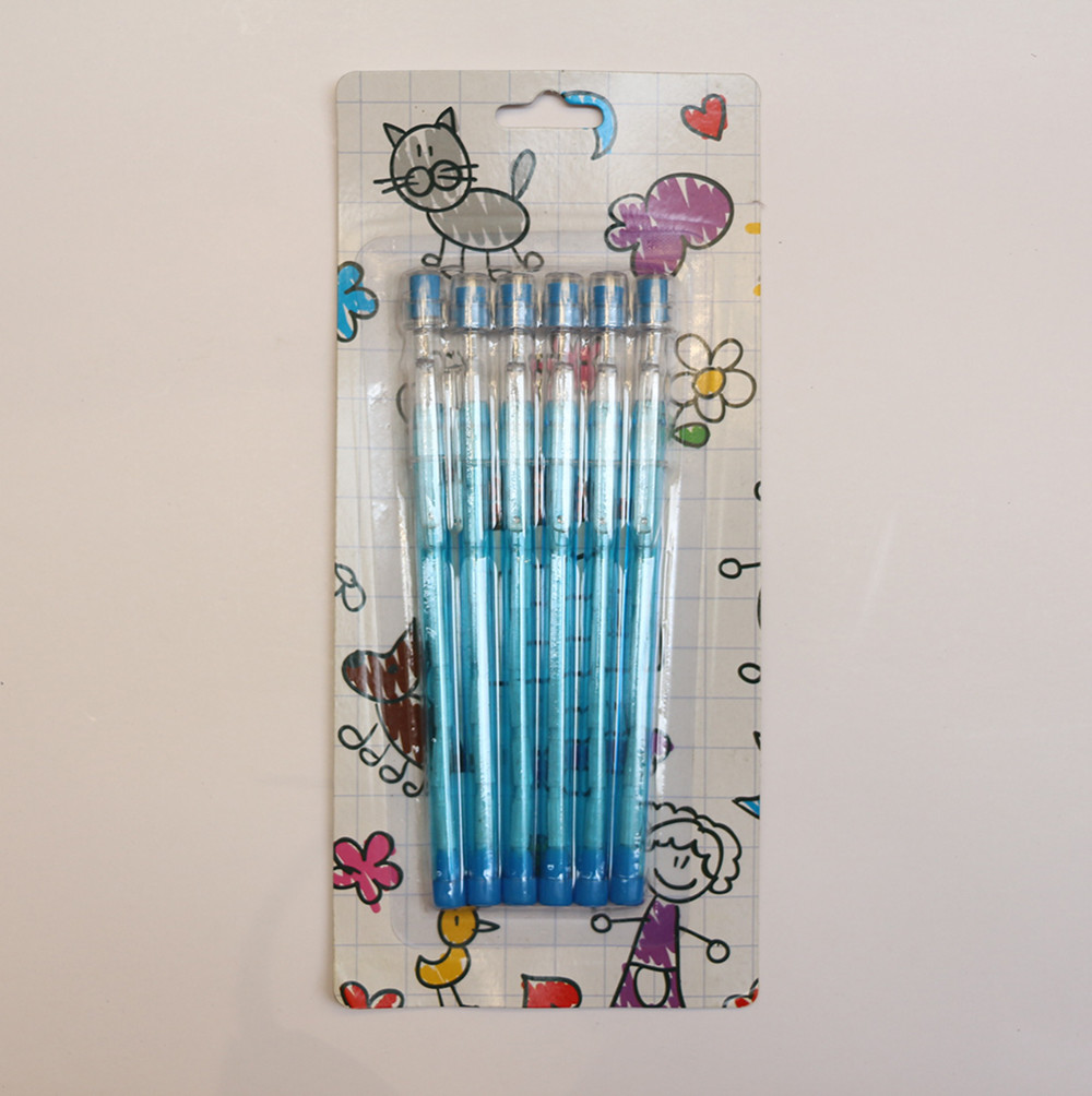 Standard Non-Sharpening Pencil 9 leads for kids with blister card