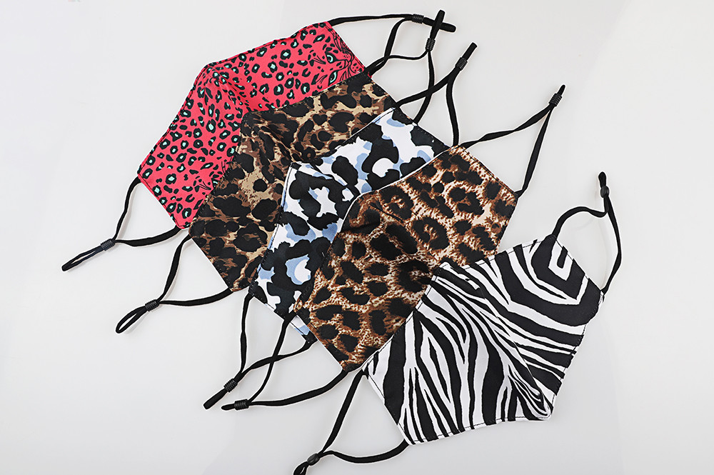 Custom trendy Leopard fabric cotton PM2.5 Face Mask,many colors for option