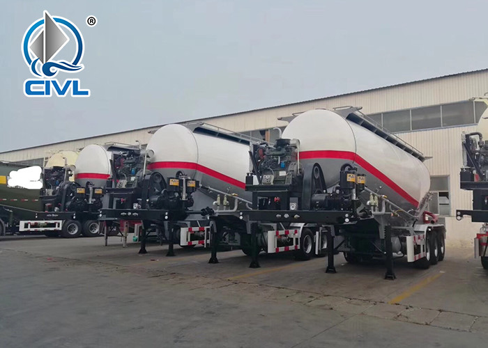 40T-60T Bulk Cement Tank Semi Trailer Powder Material Transporter
