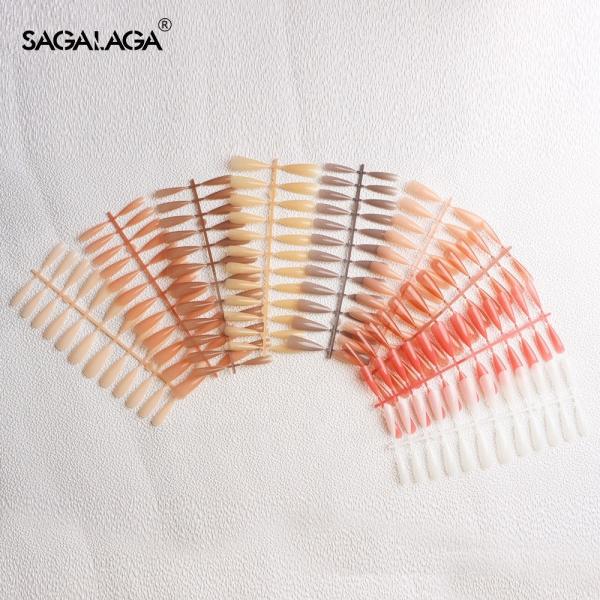 Quality 100% ABS Custom 240 PCS Ballerina Pure Color Matte Full Cover False Nails Tips Full Cover Press on Soft Gel Nail Tips for sale