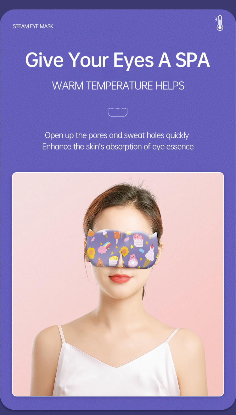 Self Heating Eye Warm Compress Mask ODM Heated Sleep Eye Mask