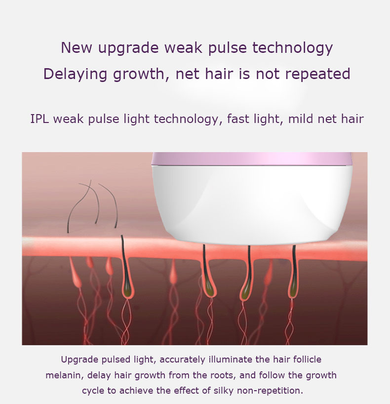 Personal IPL Hair Removal Machine 500000 Flash Pulsed Light LED 5 Speed Adjustable