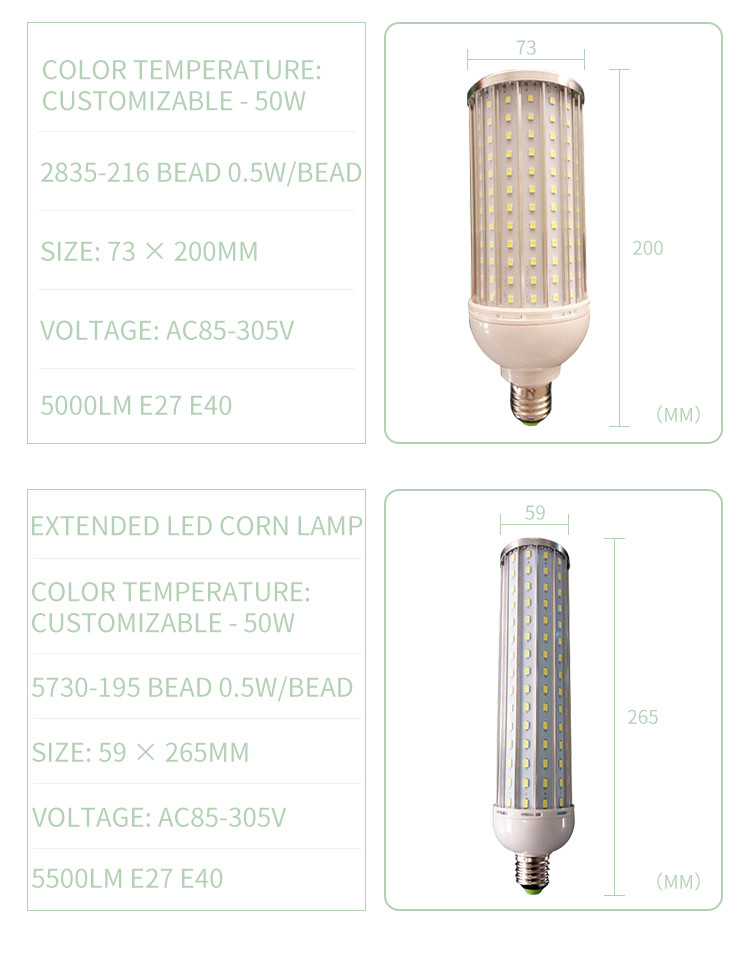 Long Aluminum LED Corn Lamp 20W Hot Pot Shop E27 Extended