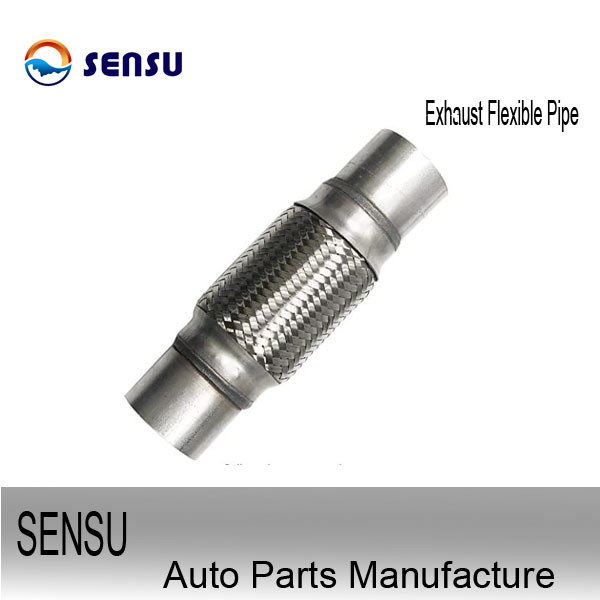Quality 1.75" X 6" X 10" SS201 Flexible Exhaust Pipe Connector With Wire Braide And Welded Nipple for sale