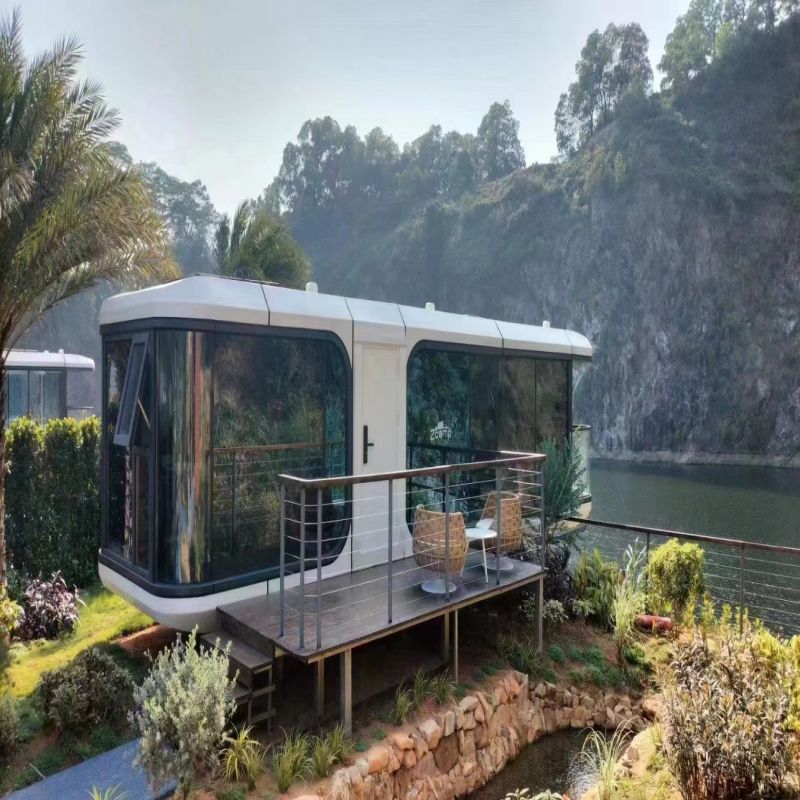 Steel Structure Tiny Villa Luxury Shipping Living Mobile Home Prefab Container Capsule House