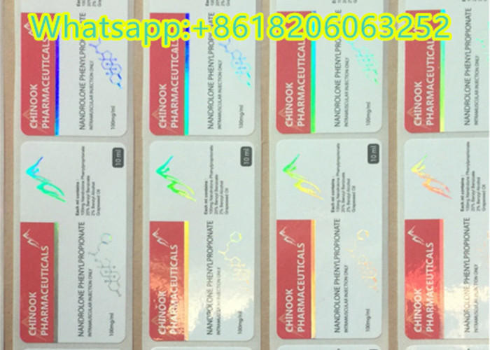 Customized Plastic Hologram Vial Label In White Printing Color For Product Packaging