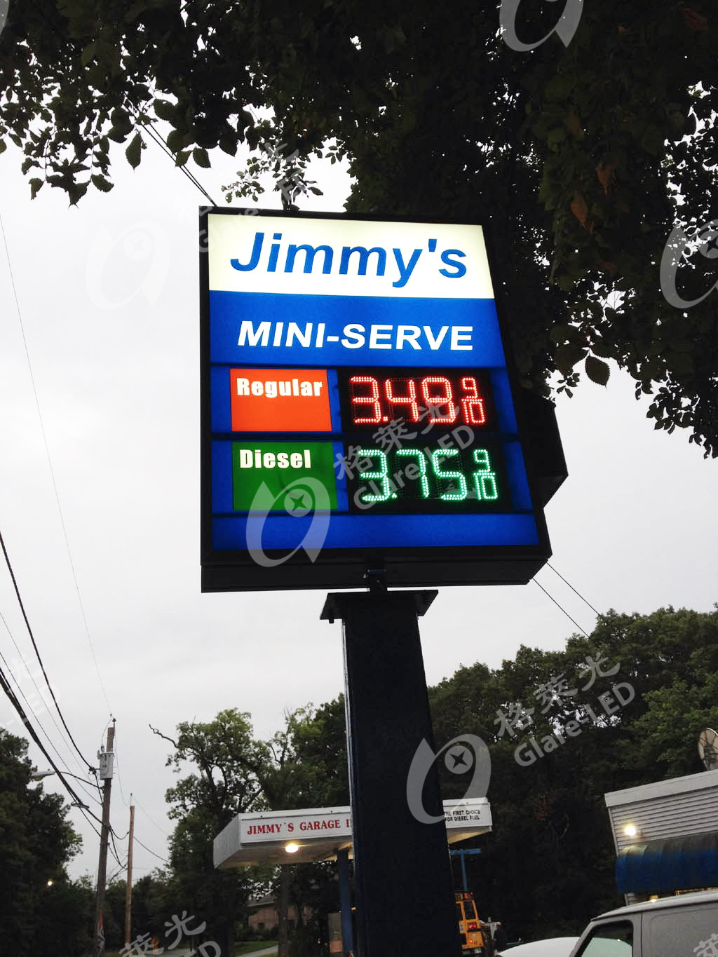 8 Inch Red LED Petrol Display Graphics Display for Outdoor Waterproof LED Advertising