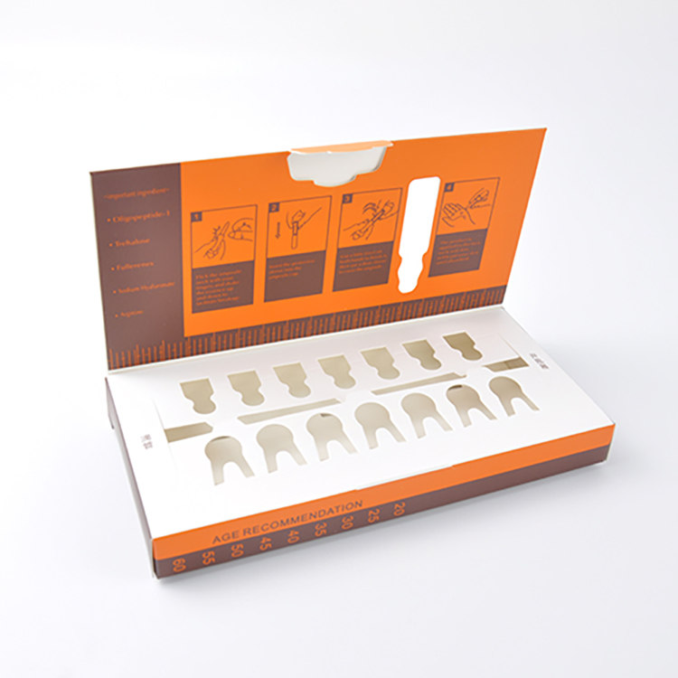 Paper Cosmetic Packaging Boxes Tray Packaging With Window 5.8*7.9*2 Cm