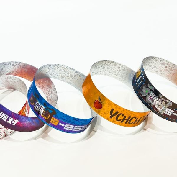 Quality Factory Customization Wristbands Shiny Laser Glitter Concert Music Festival Party Activity Bracelets For Adults Kids for sale
