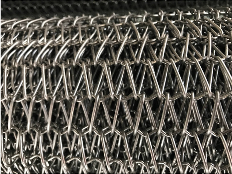 Stainless Steel 304 Wire Conveyor Belts Chain Drive Herringbone Type