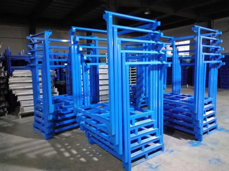 Custom Vertical Metal Stack Racks , Warehouse Stackable Steel Storage Racks