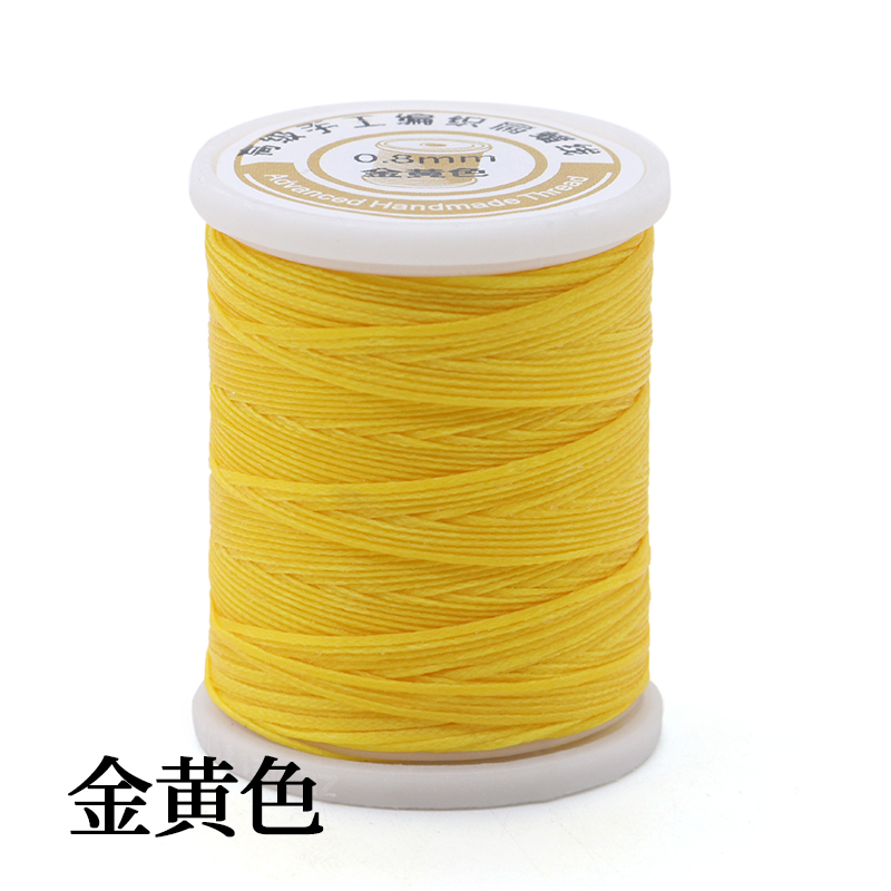 Polyester/ Waxed Material Hand Stitched Leather Thread 0.8mm Flat Wax Thread 50m