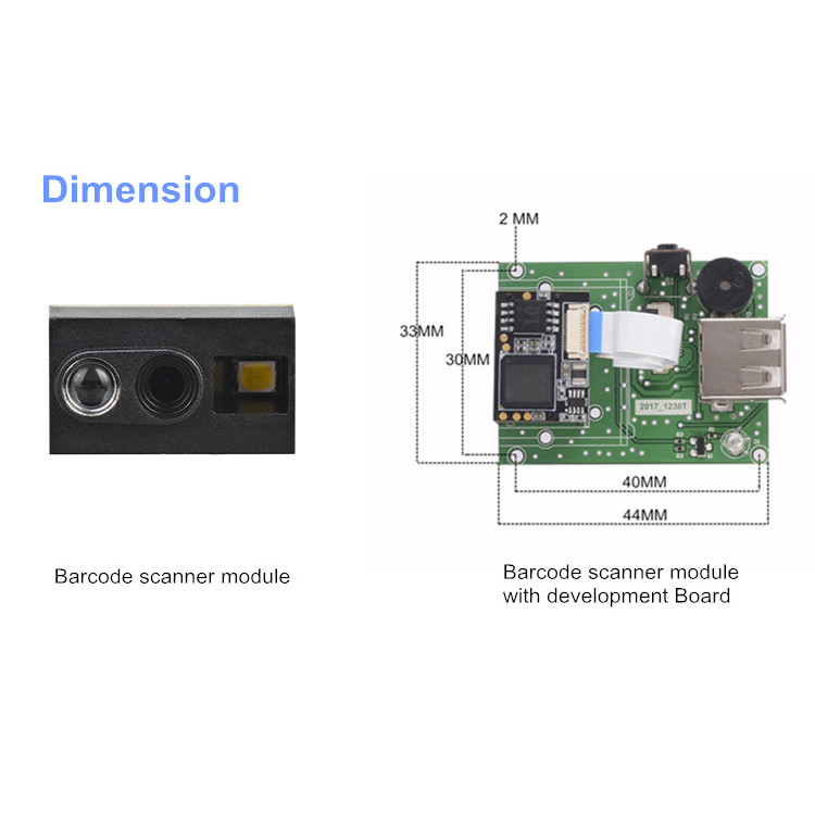CMOS Barcode Qr Reader Module Mini 2D Scan Engine YHD-M802D