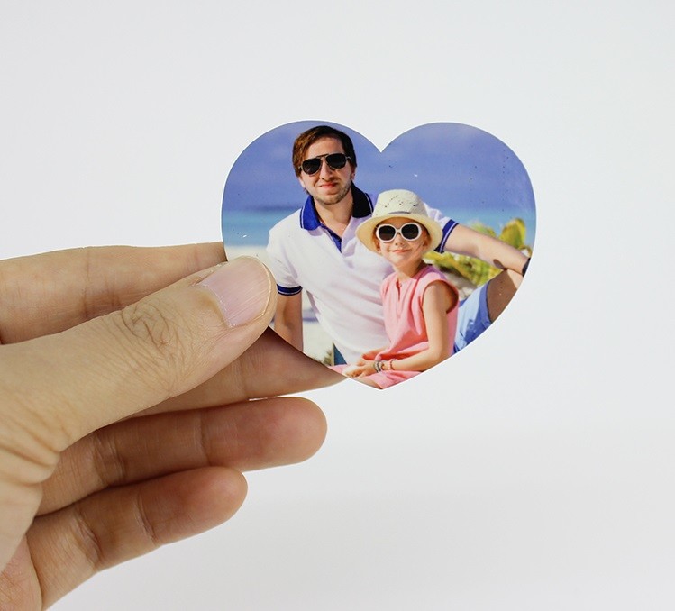 Wholesale Heart Shape 60x54mm Sublimation Blank Fridge Magnet for Household Appliances Decorating Accessories