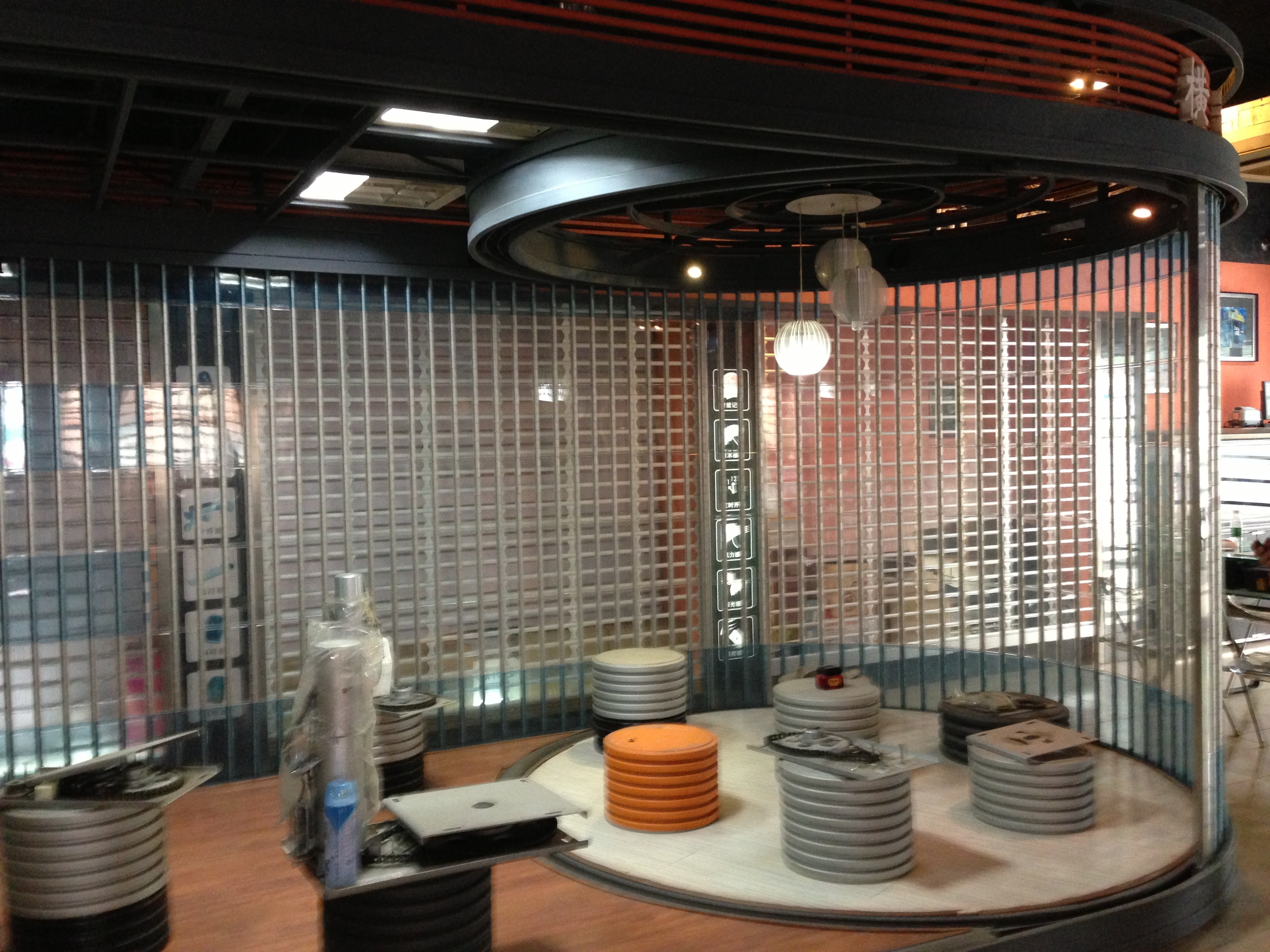 Security Manual Sliding Shutter Door / PVC Lasliding Crystal See Thru Roller Shutter