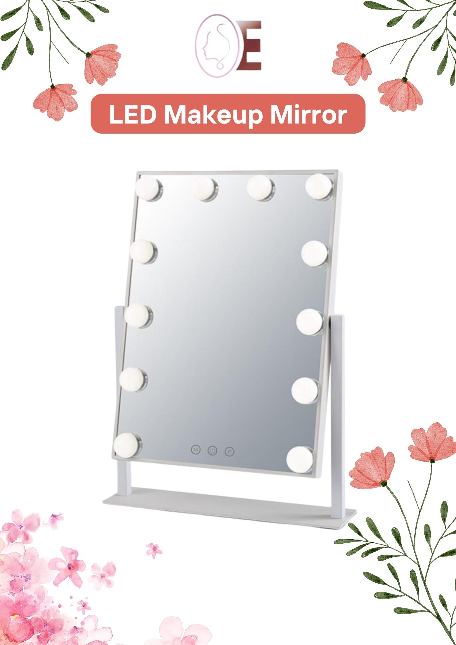 Desktop Illuminated Hollywood Mirrors Vanity Lights USB Dimmer Lamp
