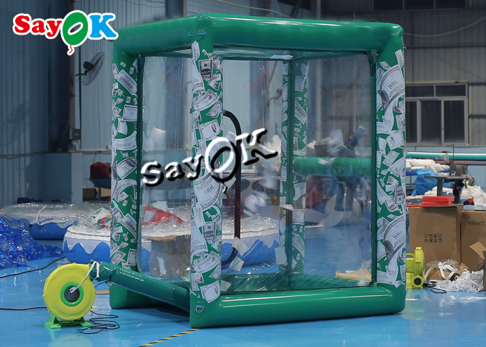 Advertising Inflatable Cash Cube Money Machine With Logo Printing