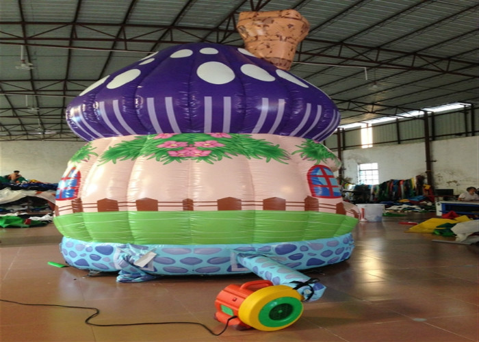 Commercial Inflatable Bouncer 3 X 4 X 5m , Silk Printing Minnie Mouse Bounce House Inflatable Mushroon Bouncy Castle