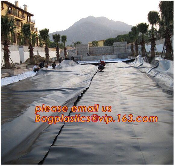 2mm HDPE reinforced polypropylene geomembrane for landfill,Geomembrane fish farming Pond Liner Hdpe Geomembrane BAGPLAST
