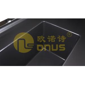 Chemical resistance monolithic drop In sinks for testing center