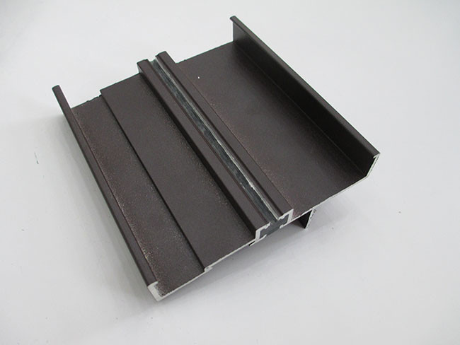 Powder Coating Aluminum Extrusion Profiles Thermal Break With Rubber Strip