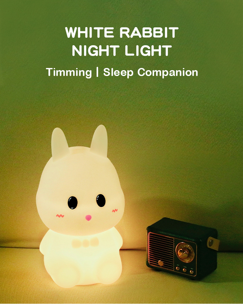 Touch Control Custom Home Decorative Luminous Light Rabbits Animal Lamp LED Night Light