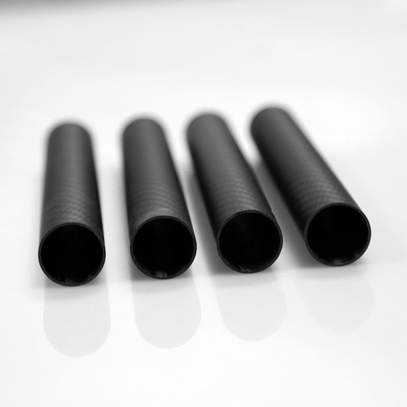 Roll Wrapped 25MM Carbon Fiber Tube Matte Finish Corrosion Resistance