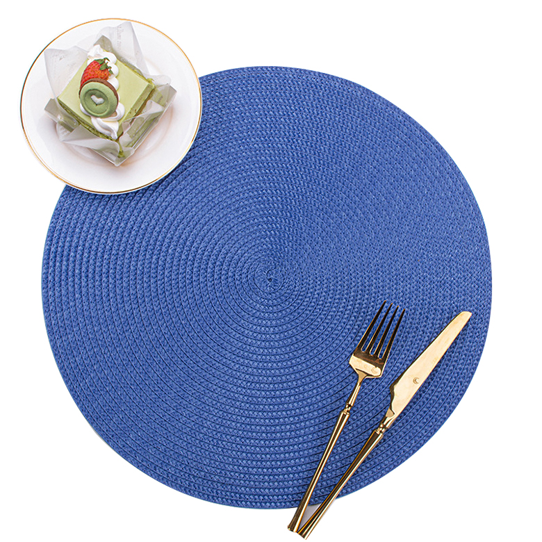 Kitchen Room Space Luxury Golden Waterproof PVC Round Christmas Dining Table Place Mats