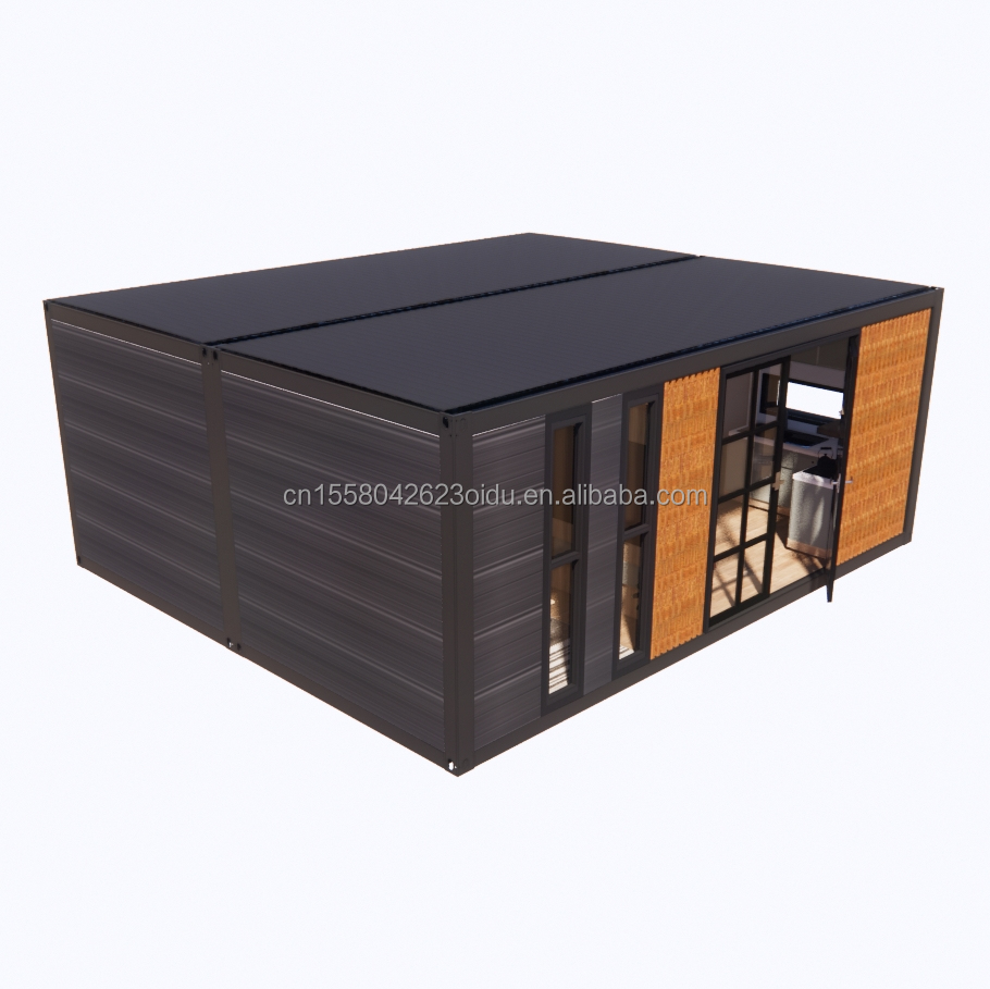Modern 2 Bedroom Expandable Steel Container House Prefab Design for Mall Application Customized Color Variations
