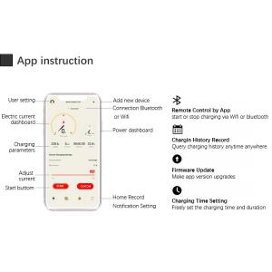 OCPP Type 2 Home Charging Point 7kw 3 Phase AC Charger For EV
