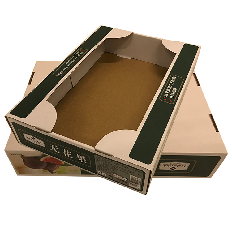 Collapsible Fruit Corrugated Cardboard Box With Handle Portable
