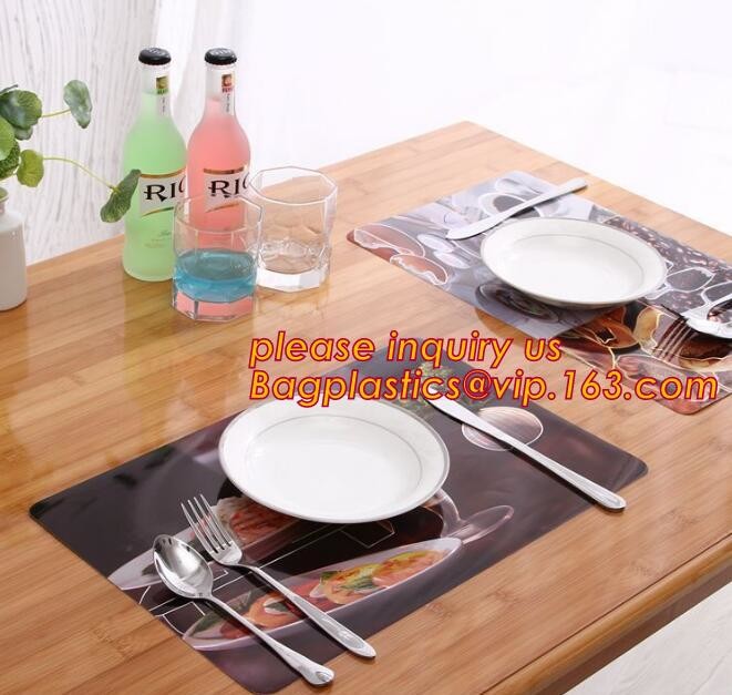 Promotional PP/PVC Placemat Table Mat With Good Quality,vinyl weven decorative PVC placemats recycled table mat,Silicon