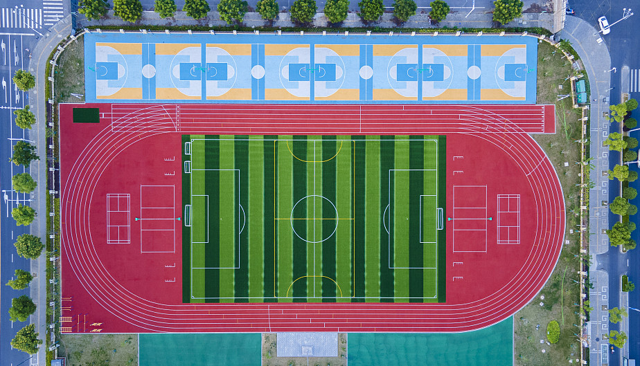 Synthetic Red Tartan Rubber Jogging Track IAAF Approved Running Track Surface