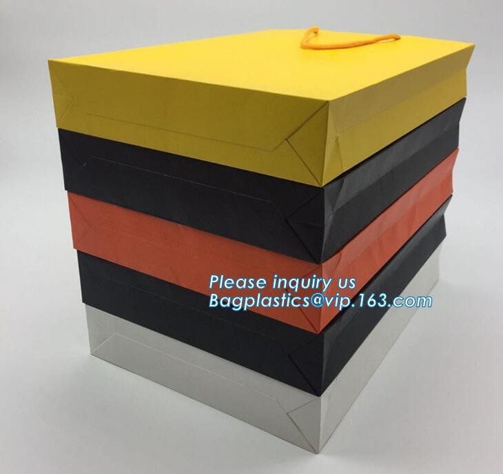 eco friendly paper printed shopping coffee packaging retail bags with handle logo,paper gift shopping bag with red custo