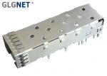 Single Port SFP Port Connector 10G Ethernet Copper Alloy Cage Material Press Fit