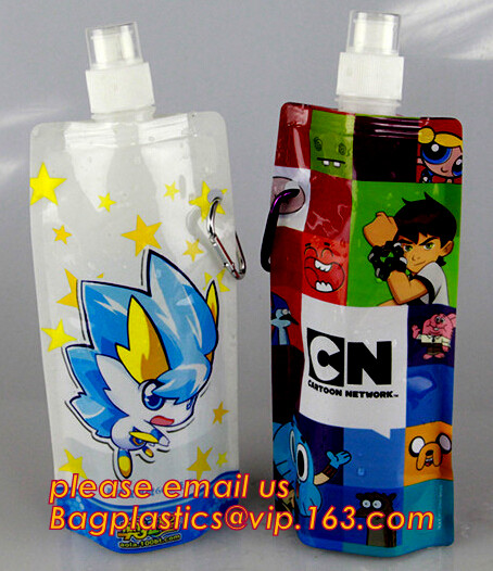 Customized Climbing Printed BPA Free Foldable T-shirt Shaped Bottle Collapsible Water Bottle Bag,250ml-600ml Foldable Co
