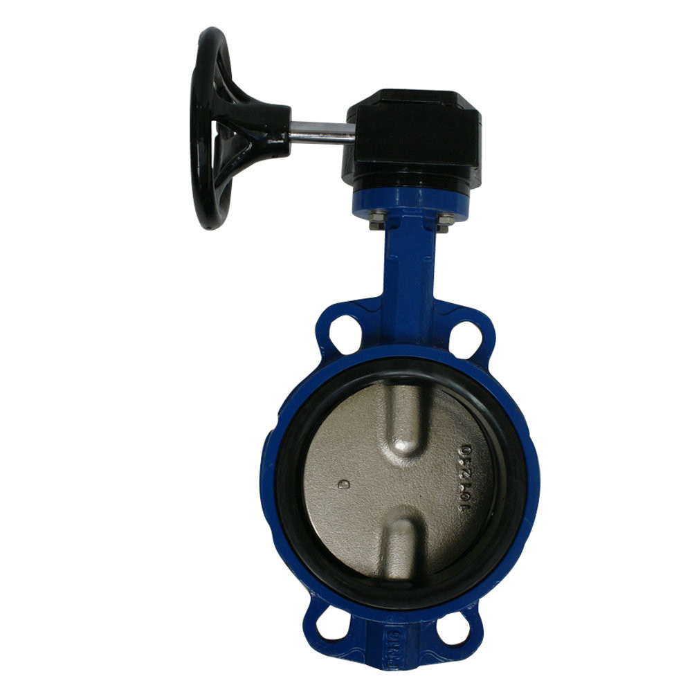 Jis Din Ansi Standard Center Line Dn100 Handle Manual Type Ductile Iron Two Way Soft Seal butterfly valve