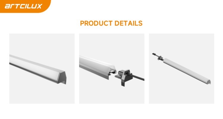 PC Alu Material Cabinet LED Light with High Color Rendering Index RA≥90 Adhesive Installation Method and Length 1500mm