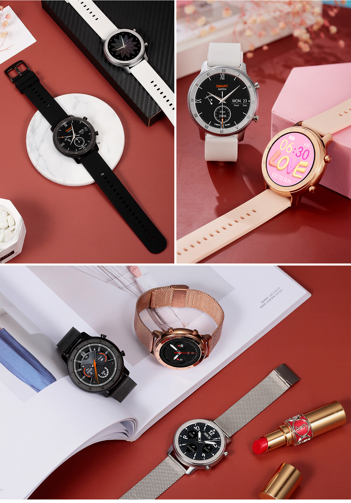 DT89 Smart Watch Women Men ECG Heart Rate Monitoring Blood Pressure IP68 Waterproof Fitness Tracker Lady Smart Band