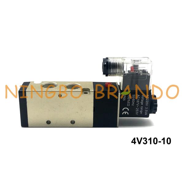 Quality 4V310-10 3/8" NPT Airtac Type Electric Control Solenoid Valve 5/2 Way Internal Pilot AC220V DC24V for sale