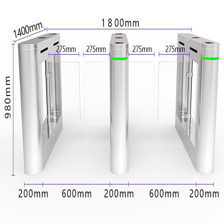 High Security Swing Gate Turnstile Wide Pass Lane Access Control Barriers And Gates