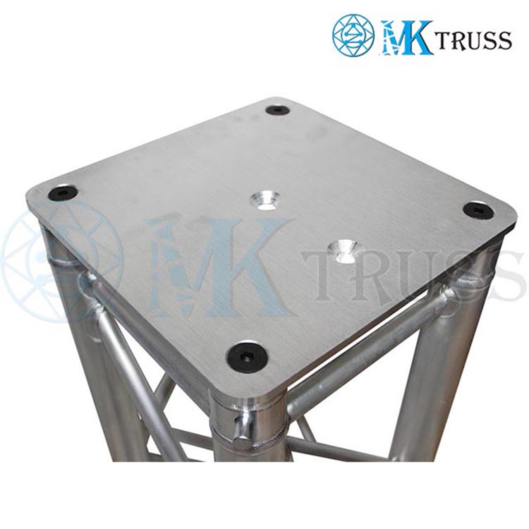 Aluminium Spigot Ladder Truss Base Plate 300*300*8mm Hardness 12-15 degree