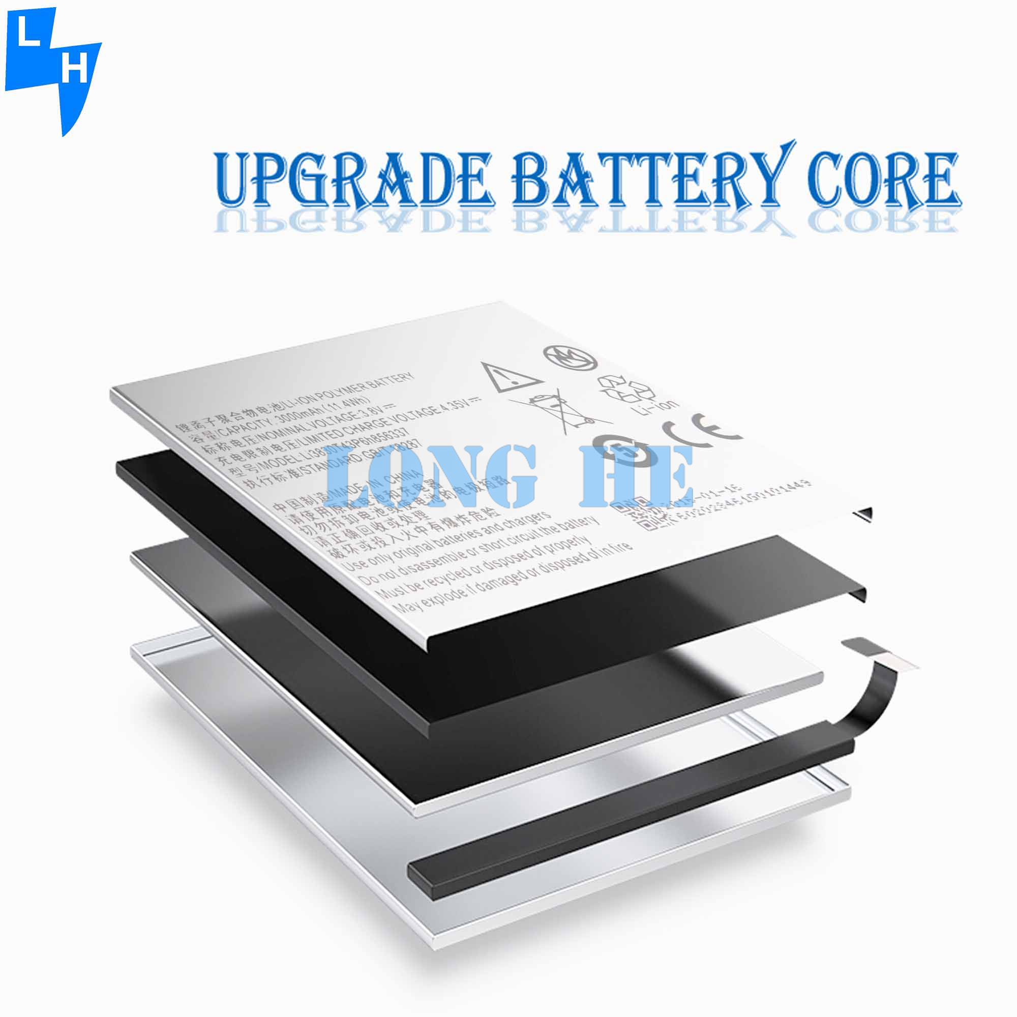 3.8V 3000mAh Li3830T43P6h856337 Battery for ZTE Blade X9 V Plus V580 N939St Mobile Phone