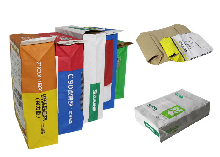Food Grade Multi Layers Plain Kraft Paper Valve Flour Packing Bag