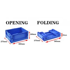 10L Foldable Crate Folding Moving Box Collapsible Stackable Plastic Storage