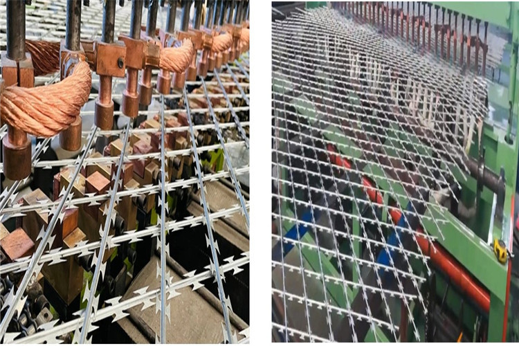 High Security Galvanized Straight Line Razor Wire Fence Panel