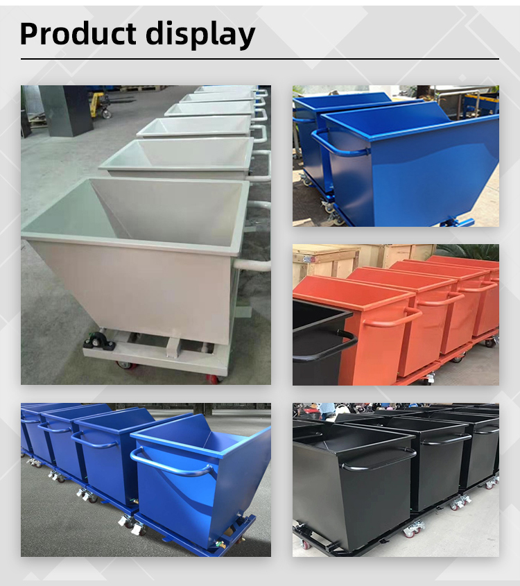 Quick Release Steel Self Dumping Hopper Tipper Bin Zero Residual Waste Design